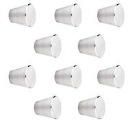 SOTECH 10 pezzi Pomelli per mobili CARLTON Ø 20 mm altezza 25 mm Acciaio inossidabile spazzolato Pomello in acciaio inossidabile Maniglia per cassetto
