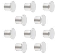 SOTECH 10 pezzi Pomelli per mobili DERBY Ø 20 mm altezza 17 mm Acciaio inossidabile spazzolato Pomello in acciaio inox Pomello per cassetto