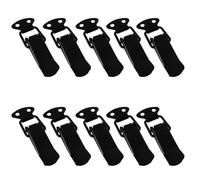 SOTECH 10 pezzi Serrature a tensionamento LATCH nero 78 mm morsetto a ginocchiera chiusura a leva per cassette degli attrezzi, cassapanche, tavoli, armadi