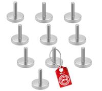 SOTECH 10 pezzo/i viti zigrinate M4 lunghezza 20 mm acciaio inox V2A (SS304) forma piatta DIN 653 vite a manopola metrica con superfici laterali zigrinate