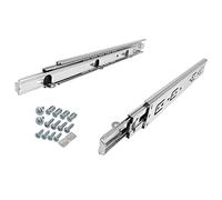 SOTECH 2 coppie di guide a estrazione totale KV4-45-H45-L450-NF-MS 450 mm con staffa di supporto, carico massimo 45 kg, guida per cassetti incl. set di viti