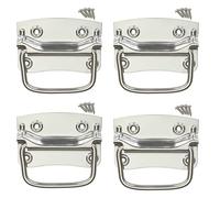 SOTECH 2 paia Maniglie per scatole (120 x 80 mm, acciaio inox SS201) Maniglie per scatole pieghevoli da avvitare incl. materiale di fissaggio