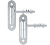 SOTECH 2 pezzi cerniere per cancelli Ø 24 mm M12 x 96 mm portata 150 kg/pezzo con piastra avvitabile in acciaio zincato cerniere per cancelli cerniere per cancelli