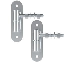 SOTECH 2 pezzi cerniere per cancelli Ø 27 mm M16 x 96 mm portata 250 kg/pezzo con piastra avvitabile in acciaio zincato