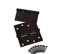 SOTECH 2 pezzi Cerniere per porte 101 x 101 x 2,5 mm cerniera a vite in acciaio inox SS304 cuscinetto a sfera nero con viti Portata 75 kg