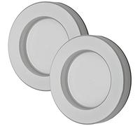 SOTECH 2 pezzi maniglia per porta scorrevole TAYO argento Ø 70 x 10 mm | autoadesiva 3M VHB per in vetro in alluminio