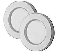 SOTECH 2 pezzi maniglia per porta scorrevole TAYO argento Ø 70 x 8 mm autoadesiva (3M VHB) maniglia per porta in vetro in alluminio