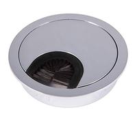 SOTECH 2 pezzi Passacavi metallo cromato lucido Dimensioni di foratura Ø 68 mm Scrivania con guarnizione antipolvere