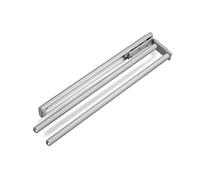 SOTECH 2 pezzi Portasciugamani girevoli TED 2 bracci EV1 anodizzato | alluminio, 450 - 730 mm, estensibile estraibile telescopico adatto per bagno o cucina