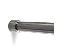 SOTECH 2 x Asta per armadio in acciaio inox 1000 mm ROUND Ø 25 mm con 4 pz. supporto per tubo per armadio TUBE inox