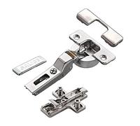 SOTECH 2 x Cerniera per vasi Salice serie 700 con ammortizzatore 110° Schema di foratura T52 arresto centrale inclusa piastra di montaggio a croce altezza 3 mm con viti Euro