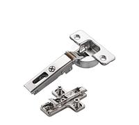 SOTECH 2 x Cerniera per vasi Salice serie 700 con ammortizzatore 110° Schema di foratura T52 sormonto angolare inclusa piastra di montaggio cruciforme altezza 3 mm con viti Euro preinstallate