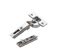 SOTECH 2 x Cerniera Salice serie 700 con ammortizzatore 110° Schema di foratura T45 sormonto angolare inclusa piastra di montaggio lineare altezza 3 mm con viti Euro preinstallate