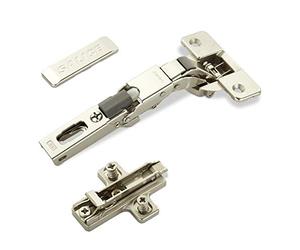 SOTECH 2 x cerniere universali Salice con foratura 110° T48 | con ammortizzatore per porte arrotondate, in battuta e profilate con piastra trasversale altezza 3 mm