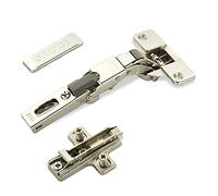 SOTECH 2 x cerniere universali Salice con foro a 110° T52 Push Open | con molla negativa per porte arrotondate, ribattute e profilate con piastra trasversale altezza 3 mm