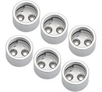 SOTECH 3 paia (6 pezzi) Supporti per aste armadio cilindriche cromate per aste armadio rotonde con Ø 25 mm Supporti per aste armadio
