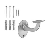 SOTECH 3 staffe per corrimano COMPACT Argento Altezza 68 mm Sporgenza 65 mm per corrimani con Ø 45 mm Corrimano in legno per montaggio a parete