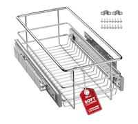 SOTECH 30 cm Cassetto telescopico con estrazione totale SoftClose con guida a sfera Portata 20 kg Cassetto cucina cromato lucido