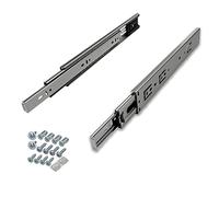 SOTECH 4 coppie di guide a estrazione totale KV-35-H45-L500-SE-MS 500 mm con chiusura automatica, portata 35 kg, guida per cassetto con set di viti incluso