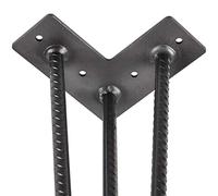 SOTECH 4 pezzi gambe a forcina aspetto industriale acciaio dolce 710 mm 3 puntoni gambe tavolo tavolo tavolo da pranzo