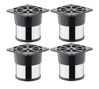 SOTECH 4 pezzi piedi di mobili Alfa II 60 mm (+ 10 mm) Ø 50 mm cromo lucidato altezza variabile dai piedi di sopporto di acciaio