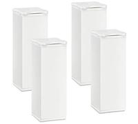 SOTECH 4 pezzi piedi di mobili Quebec 120 mm (+ 10 mm) 40 x 40 mm bianco altezza variabile piedi di armadi di alluminio