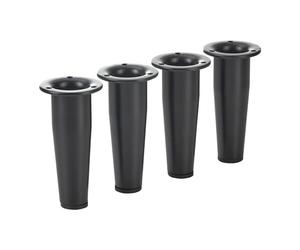 SOTECH 4 pezzi Piedini per mobili FOX-TROT altezza 100 mm piedini regolabili nero opaco regolabili tramite piedini letto max 12 mm