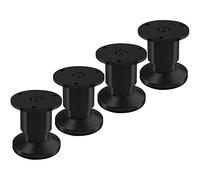 SOTECH 4 pezzi piedini per mobili TERRA altezza 50 mm anodizzato nero regolabili in altezza fino a max. 15 mm, caricabili fino a 250 kg/ogni piedino