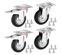 SOTECH 4 pezzi Ruote per il trasporto RED Ø 100 mm 2x piroettanti, 2x