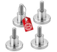 SOTECH 4 pezzo/i viti zigrinate M8 lunghezza 12 mm acciaio inox V2A (SS304) forma alta (con gambo 16 x 12,5 mm) DIN 464 vite a manopola metrica con superfici laterali zigrinate
