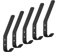 SOTECH 5 pezzi Ganci appendiabiti ALBA in acciaio inox 142 x 20 mm nero opaco