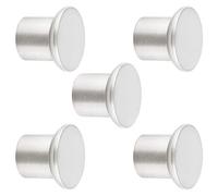 SOTECH 5 pezzi Pomelli per mobili DERBY Ø 20 mm altezza 17 mm Acciaio inossidabile spazzolato Pomello in acciaio inox Pomello per cassetto