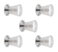 SOTECH 5 pezzi Pomelli per mobili GLASGOW Ø 20 mm altezza 25 mm Acciaio inossidabile spazzolato Maniglia da cucina