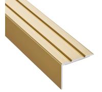 SOTECH 5 pezzi Profili per scale 1000 x 25 x 18 mm, autoadesivi, in ottone anodizzato, profilo per scale in alluminio per laminato, piastrelle, parquet e molto altro.