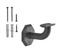 SOTECH 5 staffe per corrimano RUSTICAL nero Altezza 67 mm Sporgenza 67,5 mm per corrimano con Ø 45 mm Staffa a muro con fissaggio a 3 fori