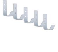 SOTECH 5 x Appendiabiti Loxten 60 x 20 x 45 mm bianco Acciaio inox Gancio a muro con spessore del materiale di 3 mm Gancio per giacca con bordi arrotondati