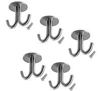 SOTECH 5 x ganci da soffitto gancio doppio NELE II in vero acciaio inox a 2 pieghe