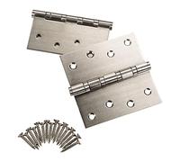 SOTECH 8 pezzi Cerniera per porta in acciaio inox cerniera a vite in acciaio inox SS201 cuscinetto a sfera/portata 50 kg/spessore 2,0 mm / 100 x 100 mm