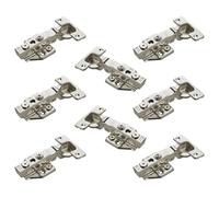 SOTECH 8 pezzi cerniere a scodellino SOFT-CLOSE 110° battuta d'angolo T48 con cerniere a scodellino KLIP ad innesto rapido incl. piastre di montaggio con regolazione eccentrica cerniera a scodellino