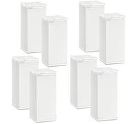 SOTECH 8 pezzi piedi di mobili Quebec 100 mm (+ 10 mm) 40 x 40 mm bianco altezza variabile piedi di armadi di alluminio