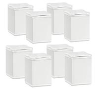 SOTECH 8 pezzi piedi di mobili Quebec 60 mm (+ 10 mm) 40 x 40 mm bianco altezza variabile piedi di armadi di alluminio