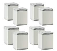 SOTECH 8 pezzi piedi di mobili Quebec 60 mm (+ 10 mm) 40x40mm ottica d'argento anodizzato altezza variabile piedini di alluminio