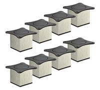 SOTECH 8 pezzi Piedi di mobili QUEBEC II 70 mm 65 x 65 mm ottica d'acciaio inossidabile Piedi di mobili di alluminio