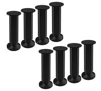 SOTECH 8 pezzi piedini per mobili TERRA altezza 150 mm anodizzato nero regolabili in altezza fino a max. 15 mm, caricabili fino a 250 kg/per piede