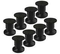 SOTECH 8 pezzi piedini per mobili TERRA altezza 50 mm anodizzati neri altezza regolabile fino a max. 15 mm, caricabili fino a 250 kg/per piede