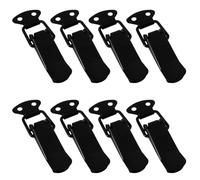 SOTECH 8 pezzi Serrature a tensionamento LATCH nero 78 mm morsetto a ginocchiera chiusura a leva per cassette degli attrezzi, cassapanche, tavoli, armadi