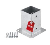 SOTECH ancoraggio a terra per avvitamento su quadro 90 x 90 mm, altezza 152 mm, acciaio zincato a caldo, supporto per palo in legno per legname quadrato - ideale per giardino o terrazza