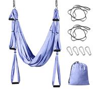 Sotech - Antigravity Yoga Hammock, Yoga Swing Set, Light Purple, Daisy Chain 1.2 Meters, Dimensione: 250 x 150 cm, Dimensioni Piegato: 26 x 24 x 11 cm