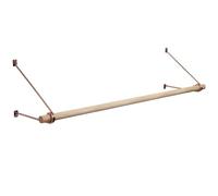 SOTECH Appendiabiti da parete SOTECH 260 x 250 mm oro rosa antico galvanizzato con asta appendiabiti in rovere Ø 30 mm da 800 mm, asta appendiabiti, appendiabiti