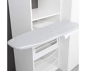 SOTECH Asse da stiro Ironfold Premium per il montaggio su ripiano nell'armadio, allungabile, pieghevole e orientabile di 180° compreso panno da stiro